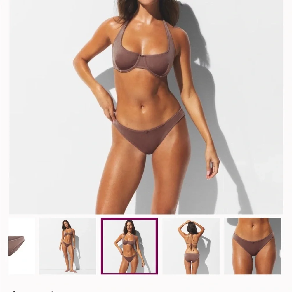 SKIMS Velvet Brown Bikini Bottom